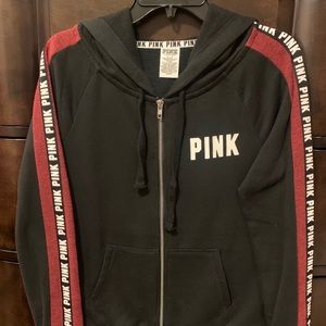 Women’s Pink full zip hooded sweatshirt